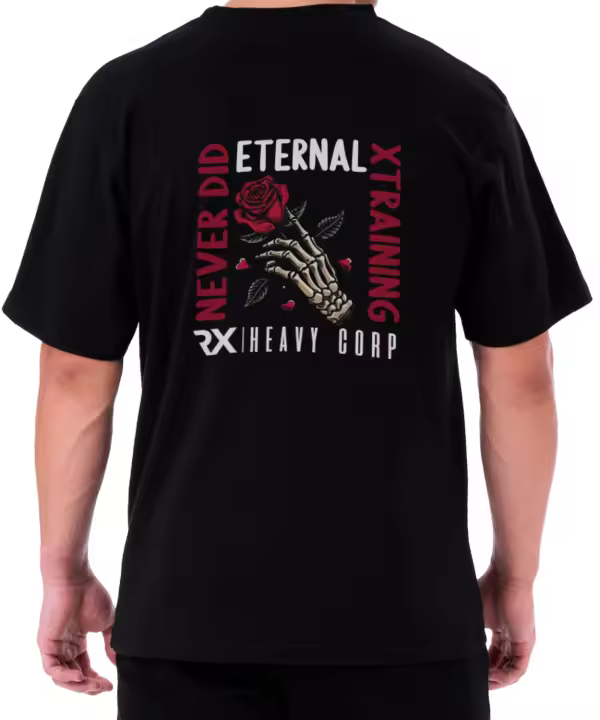 Camiseta Oversize algodón 100% - ETERNAL TRAINING - negro Rx Heavy Camiseta hombre algodón - 1