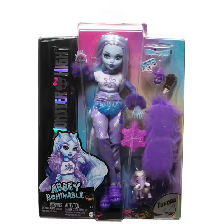 Muñeca Monster High Abbey Bominable articulada, incluye mascota y accesorios de moda 32cm (Mattel HNF64) - 1