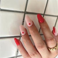 Juego De Uñas Postizas En Forma De Álamo 24Pcs Set Blanco Nublado Y Estelar Acrílicas Artísticas Para Mujeres Estilo Ins - details 8