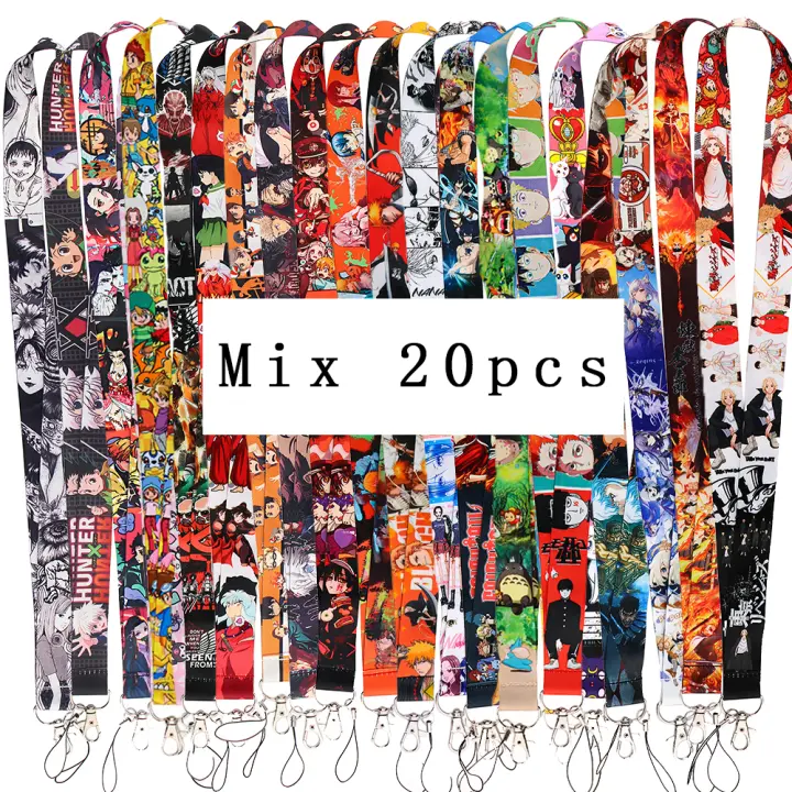 Lanyard De Anime FI38 Mix 20 Piezas Para Llaves Lariats Japoneses Accesorios De Cuerda Para Estudiantes Regalo Moda Unisex - 1