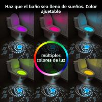 Lámpara Nocturna De Inodoro Con Sensor De Movimiento Y Proyector De Estrellas 7 Colores Recargable Decoración LED Para Baño Y Lavadero - details 5