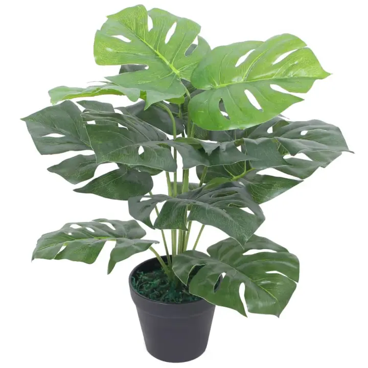 vidaXL Planta Monstera Artificial y Maceta Verde Decoración Hogar Flores Dimensiones 45 cm,  70 cm,  130 cm y mas - 1