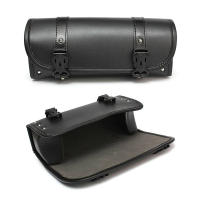 Bolsa De Viaje Para Manillar De Motocicleta PU Cuero Impermeable Bolsa De Herramientas Vintage Para Harley Bobber Suzuki Honda - details 5