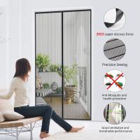 Mosquitera Puerta Magnetica Corredera Cortina Mosquitera Magnética para Puertas Cortina de Sala de Estar la Puerta del Balcón Puerta Corredera de Patio (Negro o blanco) - details 3