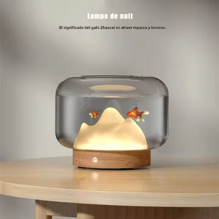 Lámpara De Montaña Neve Para Acuario Vidrio Grueso Mini Tanque De Peces Pequeño Terrario Decoración Para Mascotas Acuáticas - 1