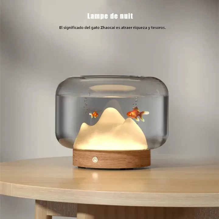 Lámpara De Montaña Neve Para Acuario Vidrio Grueso Mini Tanque De Peces Pequeño Terrario Decoración Para Mascotas Acuáticas - 1