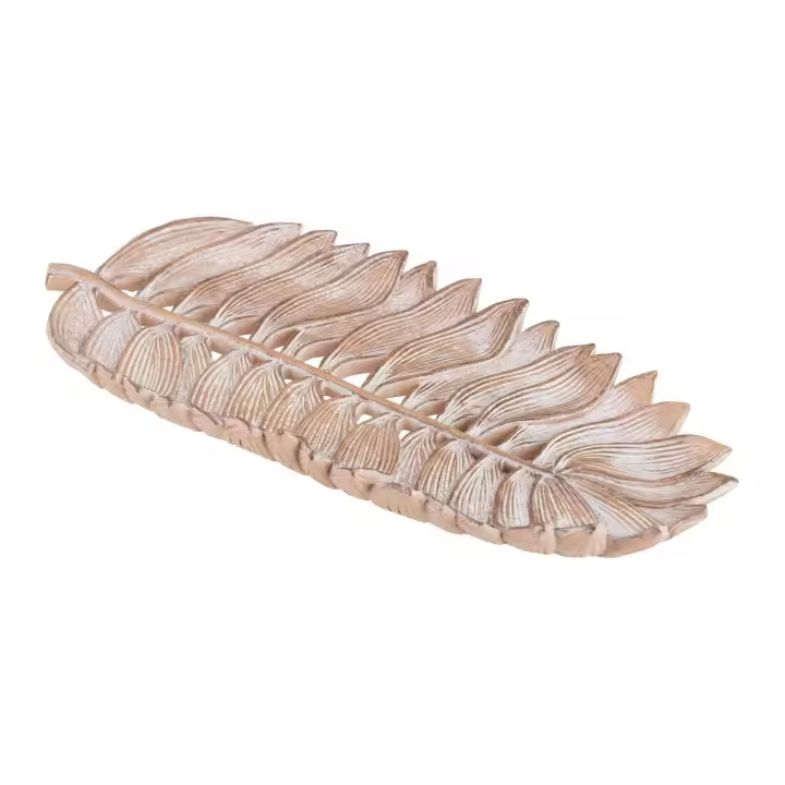 Adda Home Bandeja de Resina Natural 25x11x2 Cm - Diseño Elegante y Sofisticado para Decoración - 1