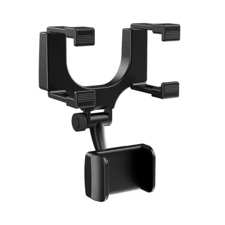 r Soporte para teléfono, compatible con teléfonos de 3,5” a 6,4” en espejo retrovisor, soporte para sujetar teléfono móvil, GPS, giratorio 360 ° ,Para - 1