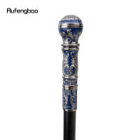 Bastón De Moda Plateado Azul Con Manija Redonda Decorativa Para Fiesta Cane De Lujo Elegante 93cm Con Punta De Goma - details 6