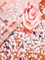 Decoraciones De Fiesta Con Estrella Dorada Y Plateada Confeti Rosa Tamaño 10/6mm Para Cumpleaños Adornos Para Mesa 30g - details 4