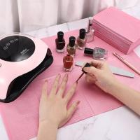 20pcs Puntas De Uñas Impermeables Rosa Papel De Toalla Para Mesa De Manicura Desechable Plegable Para Práctica Y Salon - details 4