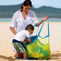 Bolsa De Playa Grande Y Multicolor De Malla Con Agujero De Colgaje Para Almacenamiento Transpirable Y Plegable Para Juguetes Y Sandía - details 3