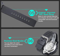 Reloj Deportivo Para Hombre YIKAZE Impermeable Con Luz Luminosa Multifuncional Militar Digital Reloj De Pulsera Electrónico Con Alarma Y Cronógrafo - details 11