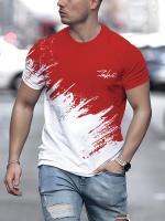 Camiseta De Hombre Con Cuello Redondo Y Manga Corta Para Deporte Al Aire Libre Ropa Casual De Calle Camiseta Transpirable Y De Secado Rápido - details 8
