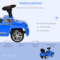 HOMCOM Coche Correpasillos para Bebé de 18-36 Meses Coche sin Pedales con Faros Música Bocina Compartimento de Almacenaje y Respaldo Alto 68x30,5x41,5 cm - details 1