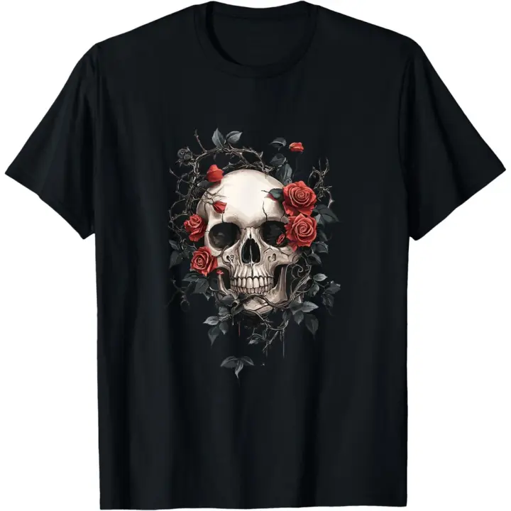 Camiseta de Manga Corta, 100% Algodón, Ropa Unisex para Hombres y Mujeres en 5 Tallas, Camiseta Negra ESTAMPADA, Cuello redondo. - 1