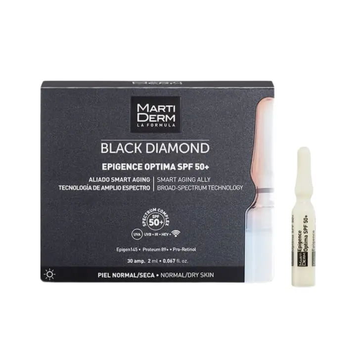 Black Diamond Epigence Optima SPF 50+, 30 amps x 2 ml. - Martiderm - 1