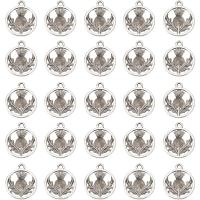 120pcs Encantos Escoceses De Espiga De Trigo Encanto Redondo Plano Con Flor Estilo Tibetano Aleación De Metal Accesorios De Joyería - details 0