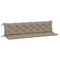 vidaXL Cojines de banco de jardín 2 uds tela Oxford 200x50x7 cm Color Antracita,  Gris,  Crema y mas Cojín Decorativo de Asiento Cojines de muebles de salon - details 6