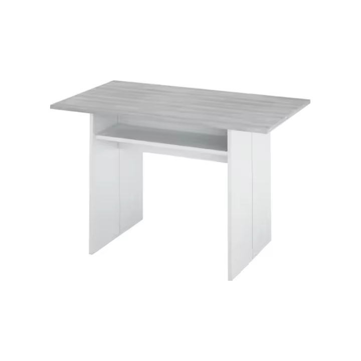 CAMA EXPRESS Mesa consola desplegable de 35 a 70 cm en color blanco artik y cemento - 1