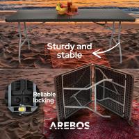 AREBOS Mesa plegable Mesa de jardín Mesa de comedor Mesa plegable camping 182cm - details 6