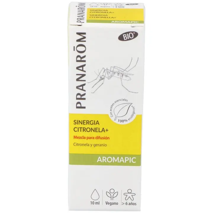 Pranarôm Aromapic Sinergia Citronela Aceite Difusion 10Ml. Ahuyenta los mosquitos y otros insectos. - 1
