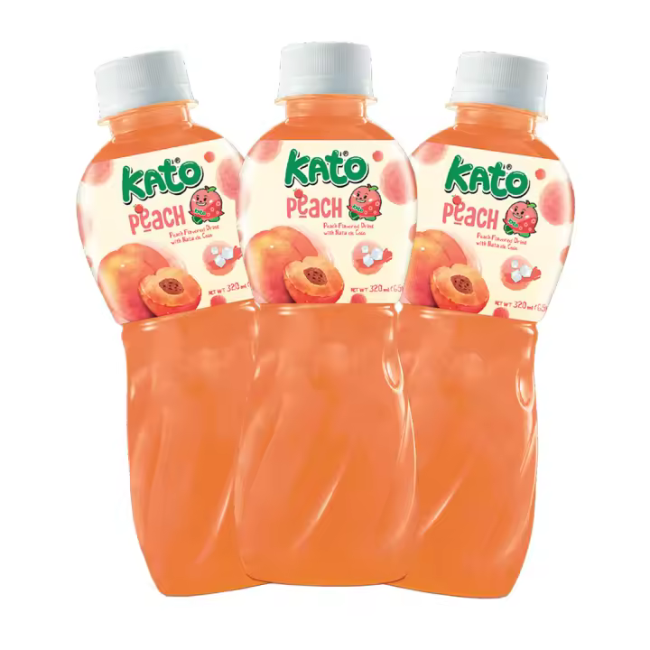 (KATO) BEBIDA DE MELOCOTÓN CON GEL DE COCO 320ML - 1