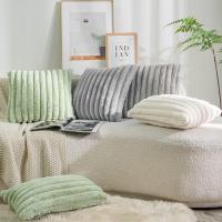 Cubierta De Cojín Suave Y Acolchada De Peluche De Conejo Falso Para Sofá Mesa De Noche Silla Decoración Del Hogar Saga Verde - details 1