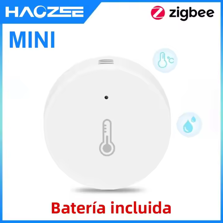 Sensor Inteligente De Temperatura Y Humedad Haozee Zigbee Para Interior Compatible Con Home Assistant Zigbee2mqtt Medición Precisa - 1