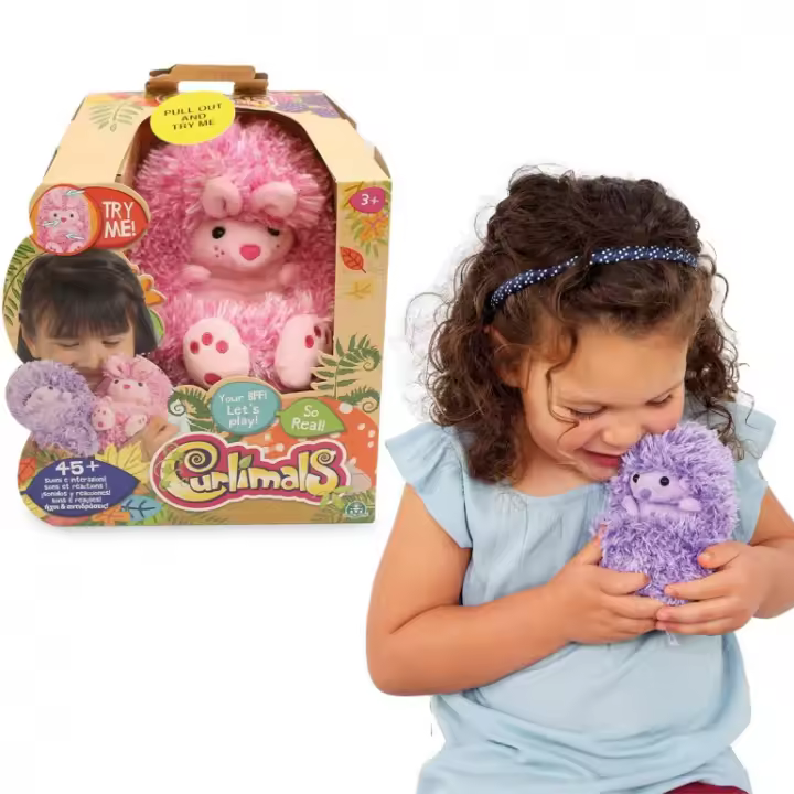 Famosa Curlimans Peluche Morado y Rosa modelos surtidos (1 unidad se envian aleatoriamente ) - 1