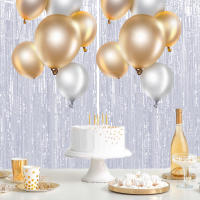 Juego De 1 Pieza De Cortina De Foil Dorado De 9.8 Pies Para Fondo De Fotografía De Cumpleaños Decoración De Fiesta Streamers De Aluminio - details 7