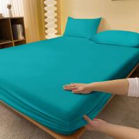 Sábana Sólida Mate Lake Blue Para Cama Cubierta De Cama De Dormitorio 1 Pieza Poliéster 100% Sin Almohadillas De Algodón - details 2