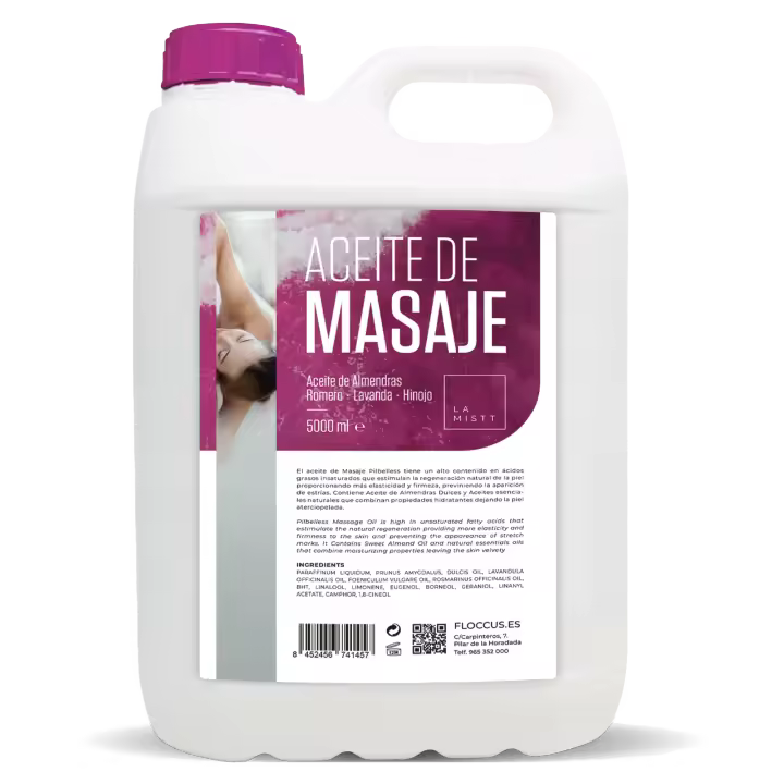 Aceite de Masaje con Almendras Dulces, Romero, Lavanda e Hinojo | 5 Litros | Aceite para Masajes profesionales | Aceite corporal - 1