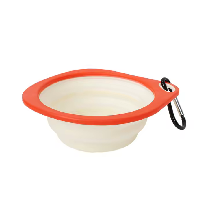 1-Pack Silicone Collapsible Dog Bowls, BPA Free Dishwasher Safe, Portable Foldable Expandable Travel Bowl, Food Water Feeding Cup Dish for Dogs Cats - 1