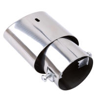Tubo De Escape Trasero Universal Para Coche En Acero Inoxidable Y Cromo Accesorios De Automóvil Reemplazo De Tapa De Escape - details 4