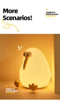 Lámpara De Silicona Suave Para Halloween Decoración De Ambiente De Habitación Fantasma Demonio Kiwi Bird Mago Luz Nocturna LED Recargable Forma De Calabaza - details 10