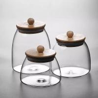 Juego De Botellas De Almacenamiento Ecológicas De Vidrio Con Tapa Madera Para Cocina Gran Capacidad Para Azúcar Y Té - details 0