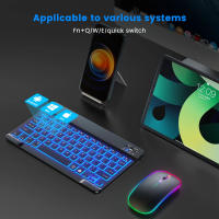 Teclado Bluetooth Mini RGB Inalámbrico 10 Pulgadas Con Iluminación Retroiluminada Y Touchpad Para IOS Android Windows iPad - details 1