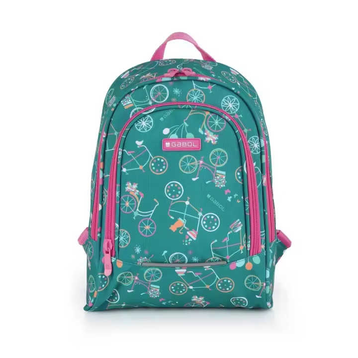 Mochila Paseo Gabol Fiori Verde Impermeable 24x30x10 Cm - 1