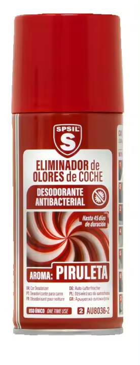 Eliminador de olores de coche USO UNICO AROMA PIRULETA 150ML - 1