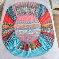 Sábana Bohemia Para Cama Doble Talla Single/Queen Con Banda Elástica Cubierta De Matrícula Impresión Reativa 180x200cm 100% Poliéster 400TC - details 5