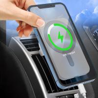 Soporte Magnético para Teléfono de Coche de Carga Universal 15W with Succion Fuerte \ nInstalación con Un Solo Toque Compatibilidad Universal Salida de Aire de Navegación en Coche - Compatible con iPhone15 12 14 & 13 - details 0
