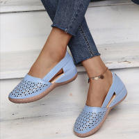 Sandalias De Verano Para Mujer Tobilleras Retro Con Botones Cómodas Mary Jane Talla Grande 43 Zapatos De PU Con Suela De Goma - details 2