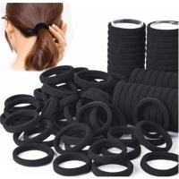 50/100pcs Cinturones Para El Cabello Negros Elásticos Para Mujeres Y Niñas Amarre De Pelo Para Moño Accesorio De Scrunchies - details 0
