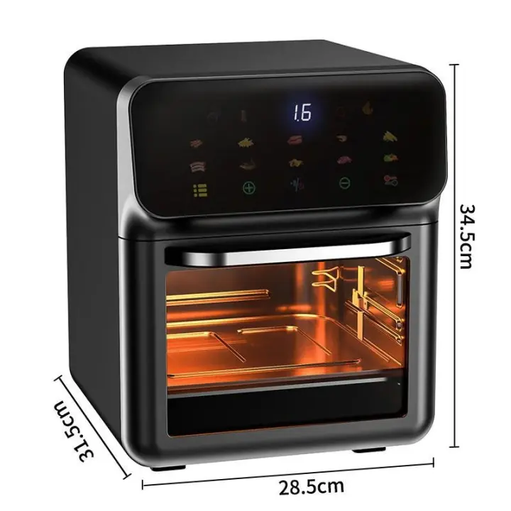 10L Large Capacity Electric Air Fryers Oil-free Automatic Household Kitchen 360°Baking Convection Oven Deep Fryer without Oil - 1