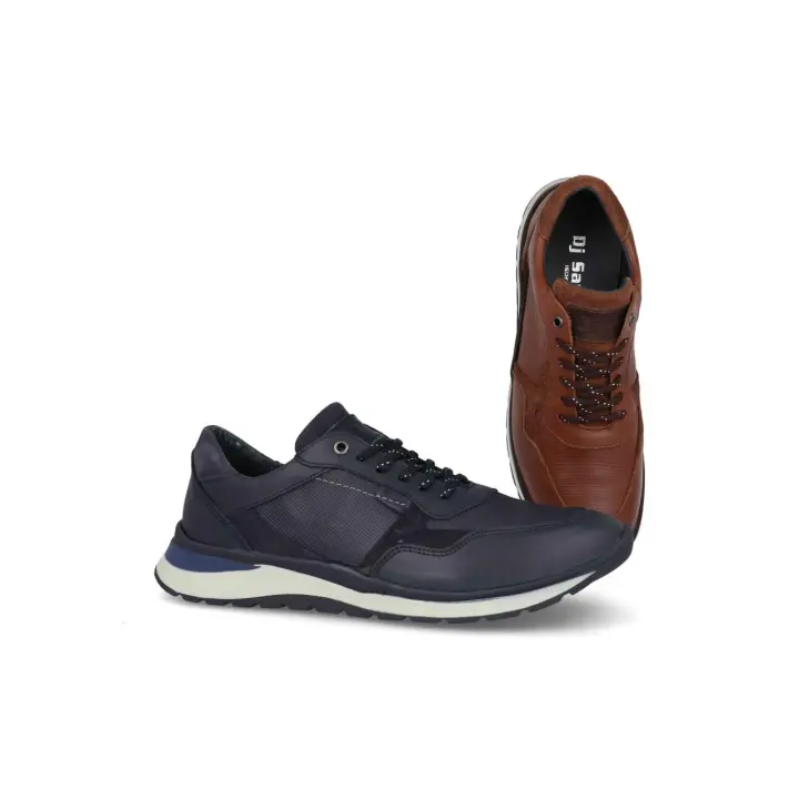 Mº4021 - DJ SANTA DEPORTIVOS DE HOMBRE  COLORES : MARINO , CUERO  TALLAS: 39 AL 46  CORTE EXTERIOR: PIEL  FORRO INTERIOR: TEXTIL  PLANTILLA: TEXTIL  ALTURA TACÓN / CUÑA : 5 CM.  PISO : SINTÉTICO - 1