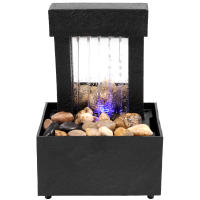 Fresadora De Mesa Miniatura Fuente Decorativa Regalo De Navidad Multifuncional Ornamento Para El Hogar Material De Plástico ABS Tamaño Compacto Fuente De Agua USB Para Bonsái - details 8