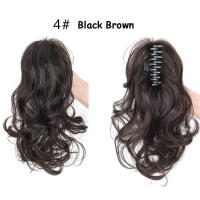Pelucas Sintéticas Con Cabello Rizado Fuerte Para Niñas Peluca De Media Cola Princesa Lindo Clip En Cabello Alta Caudal De Cabello - details 0