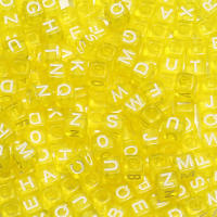 100pcs Cuentas De Letras Cuadradas 6mm Negro Y Oro Aleación De Acrílico Para Manualidades Y Creación De Joyas DIY - details 15