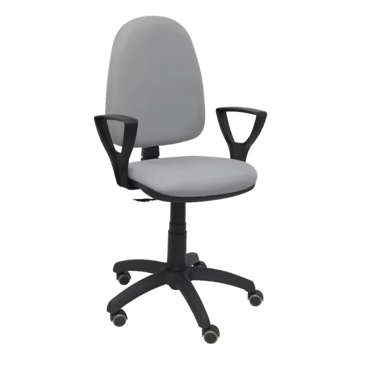 Piqueras Y Crespo Silla Ayna Bali Gris Claro Brazos Fijos Ruedas de Parqué - Ergonómica - 1